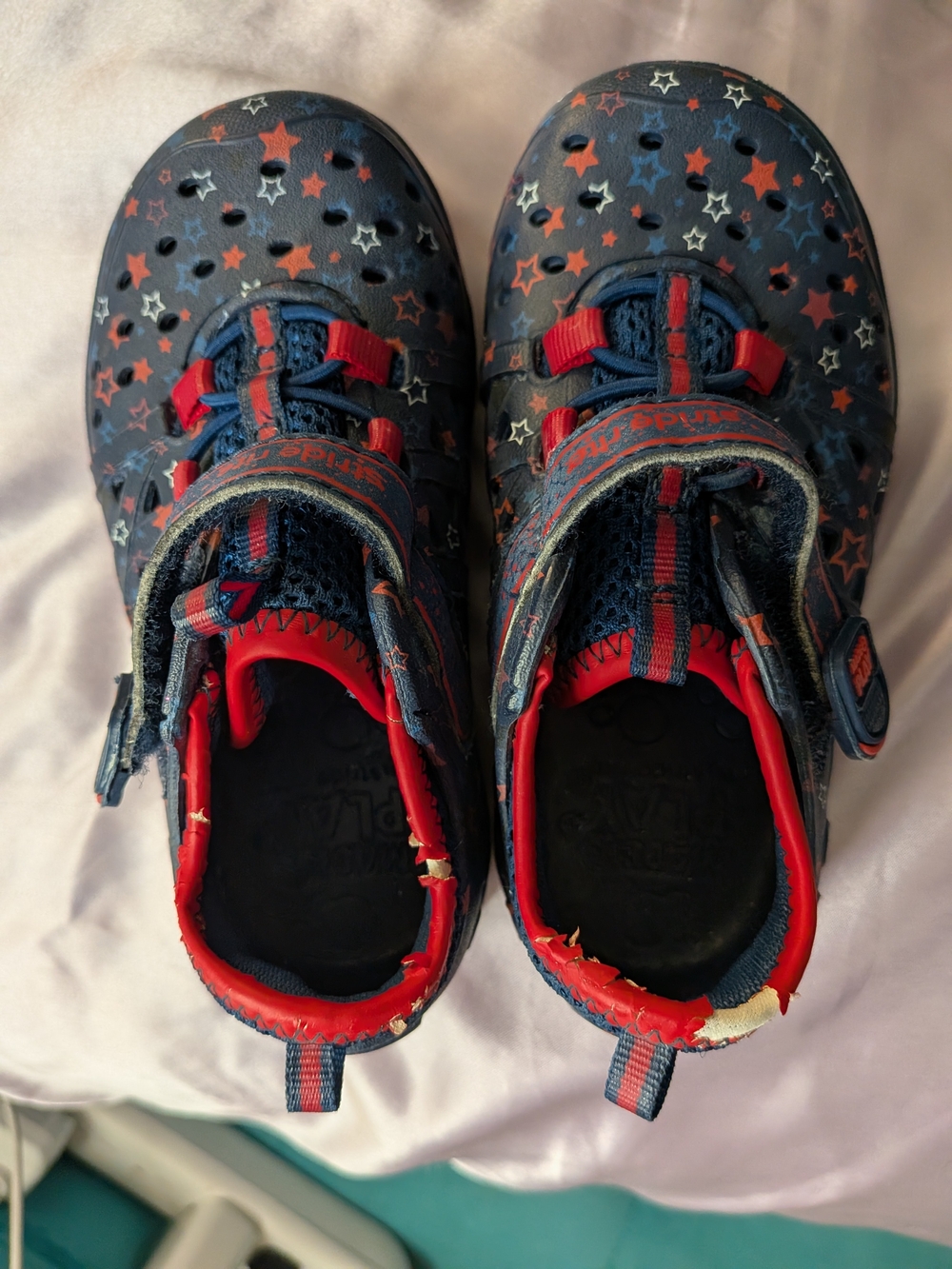 Stride Rite M2P Phibian Navy Red Star Sneaker Sandal Size 8 Little Boys Summer